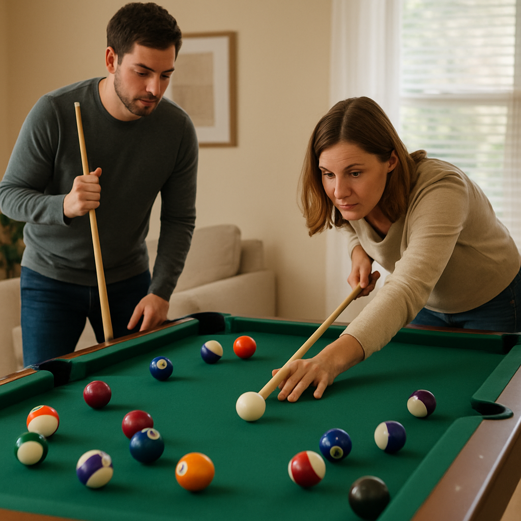 Zwei Spieler beim Poolbillard