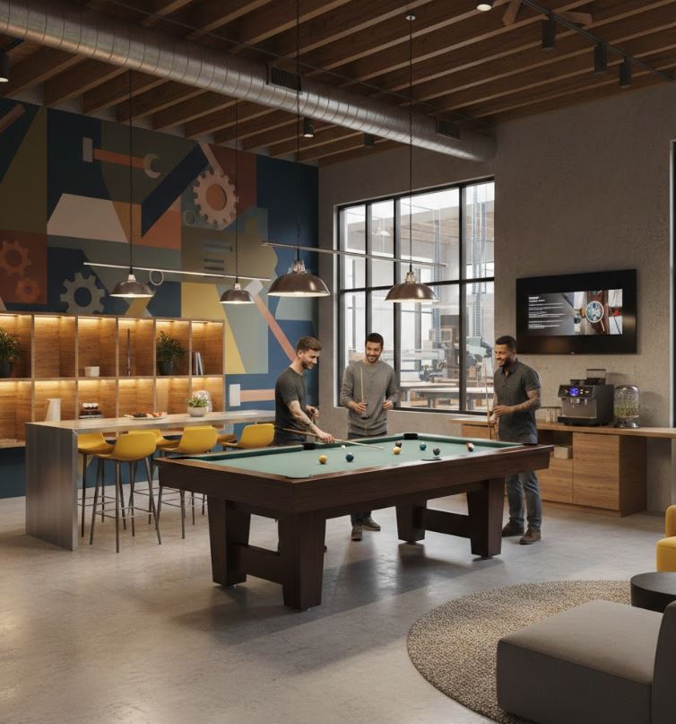 Billard im Unternehmens-Pausenraum