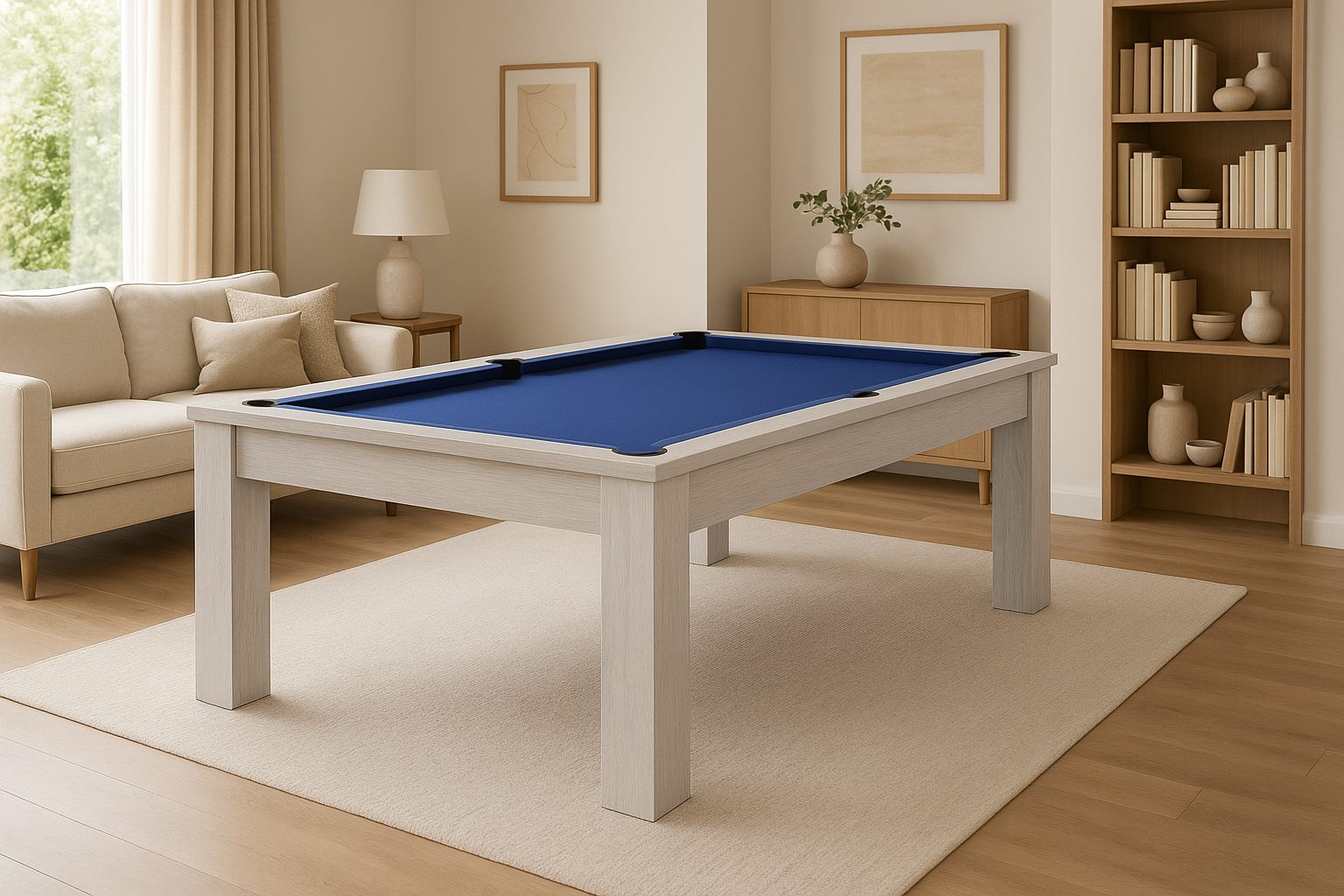 Billardtisch im modernen Wohnzimmer
